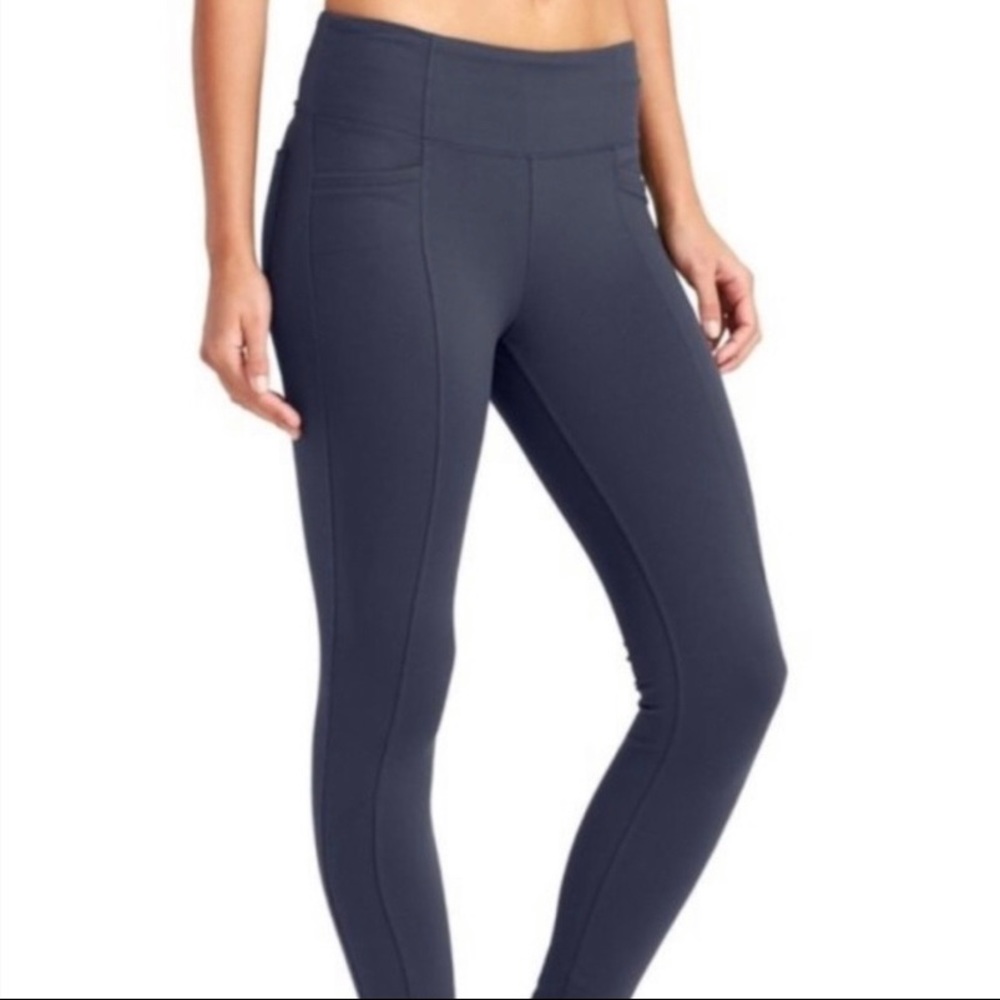Athleta Metro High Waist Leggings Activewear Navy Blue Sz XXS - Picture 9 of 9